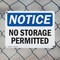 Signmission No Storage Permitted, 14 in W x Rectangle, Aluminum OS-2PACK-NS-A-1014-L-14868 - alternate 4